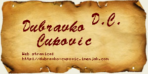 Dubravko Čupović vizit kartica